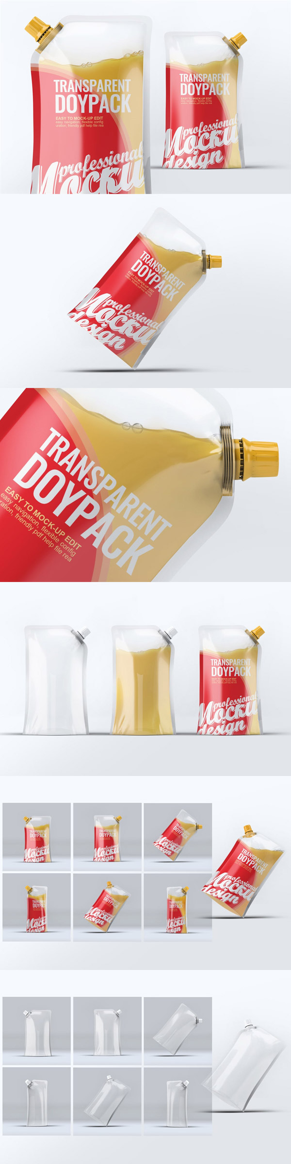 透明鸭嘴袋样机