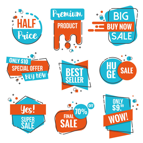 个性折纸促销标签