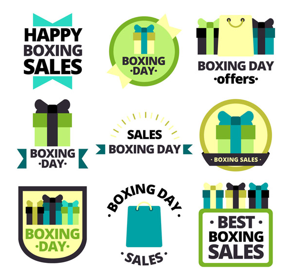 彩色节礼日标签