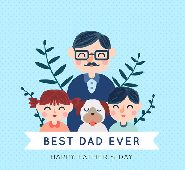 父亲节贺卡矢量
