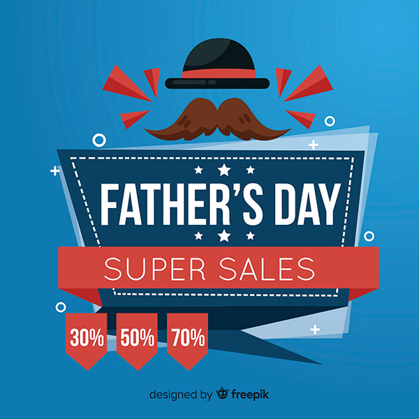 父亲节超级促销海报