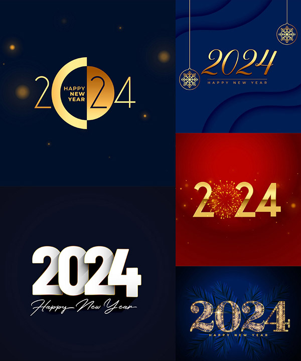 2024新年金色字