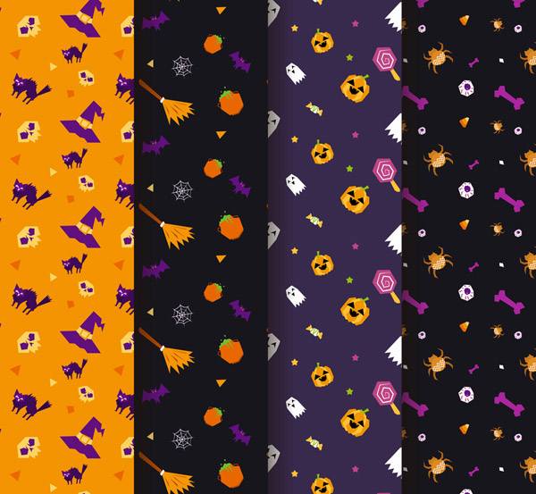 万圣节元素无缝背景