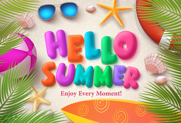 夏季海滩旅行海报