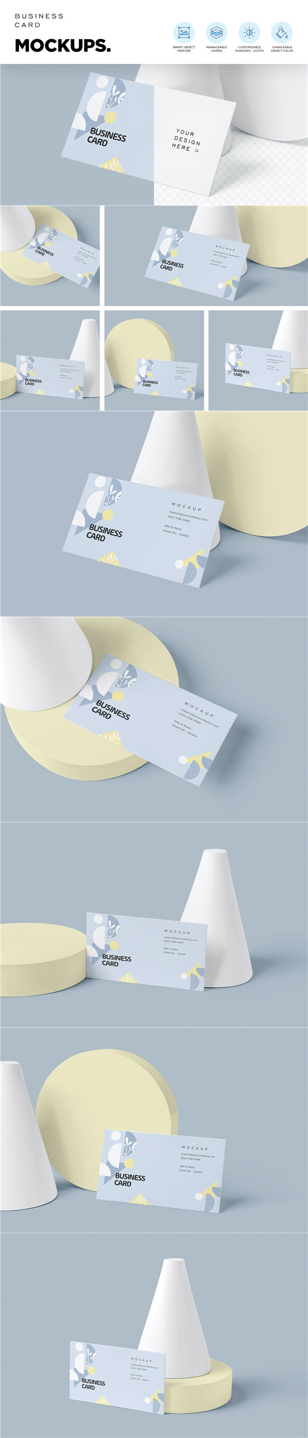 商务名片卡片样机