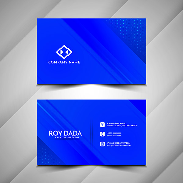 宝蓝色简约名片