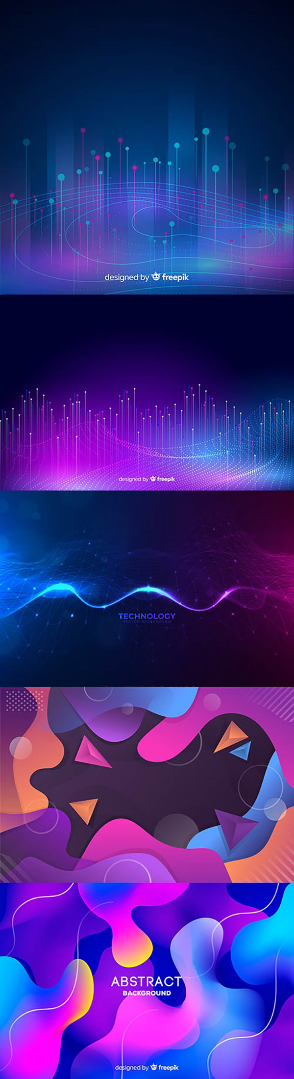 光效线条与炫酷渐变色背景