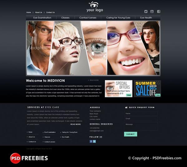 眼睛护理中心网页