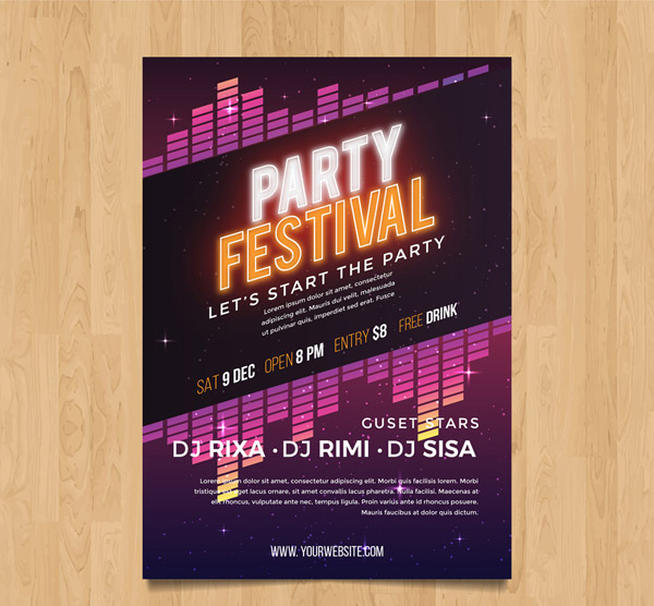 时尚派对宣传单