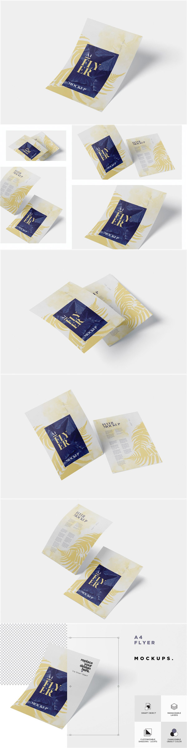 A4宣传单页海报样机