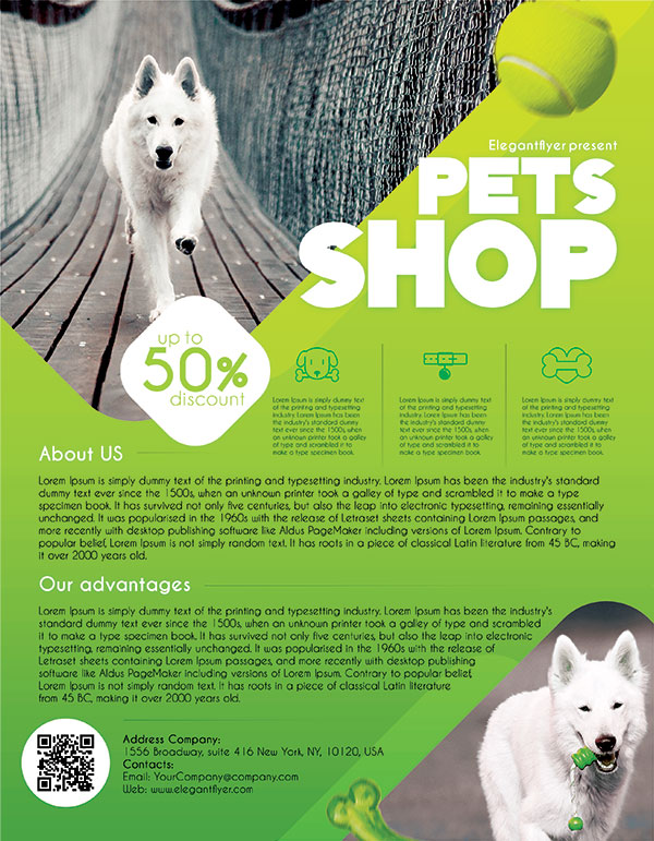 宠物店促销传单