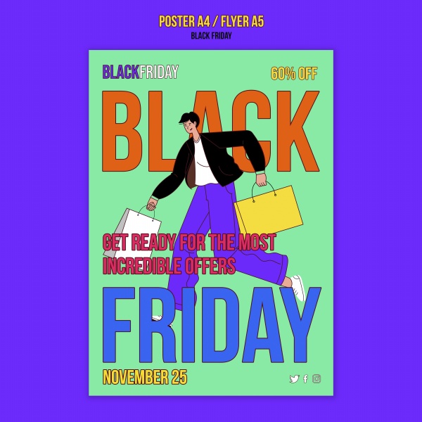 黑色星期五插画海报