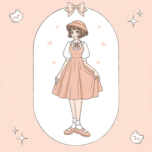 动漫画风格人物插图