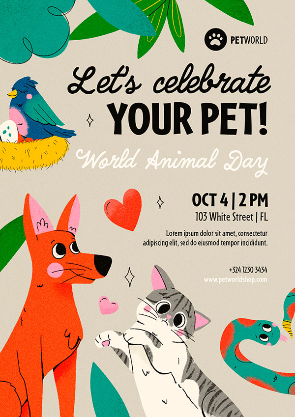 动物日庆祝活动邀请函