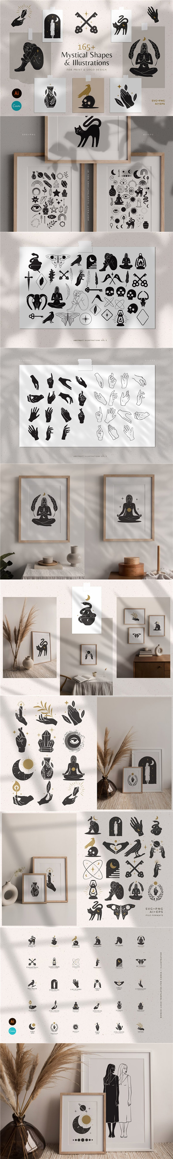 神秘波西米亚风插画