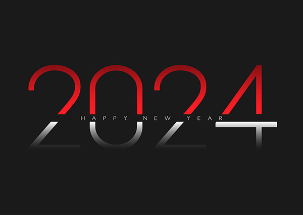 2024撞色艺术字海报